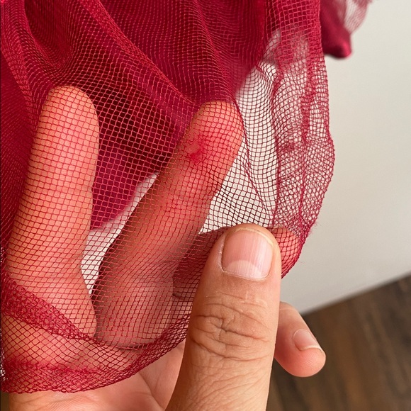 Disney belle Princess burgundy Velvet Dress - Picture 6 of 16